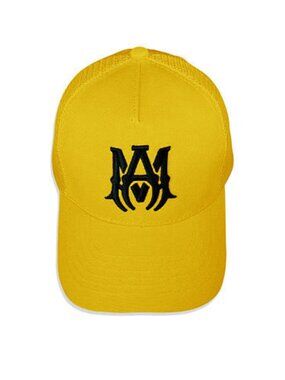 AMIRI Yellow Mesh-Back Logo Baseball Cap